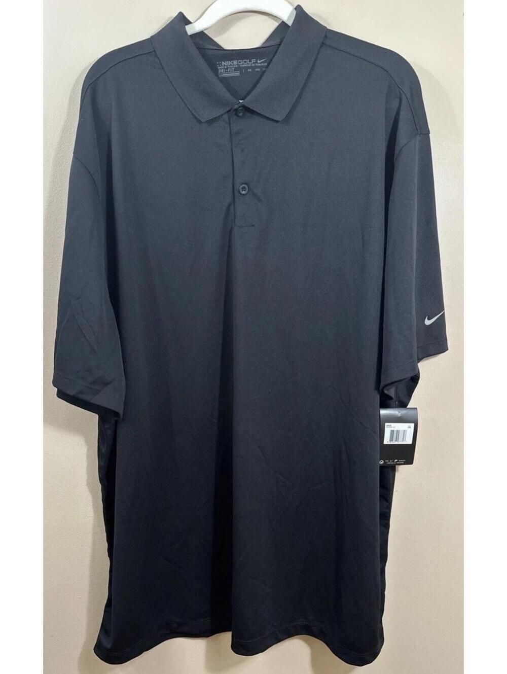 Nike Golf Dri-Fit Shirt, Mens 3XL Black Sapporo Prem Embroidery Logo Brand New!